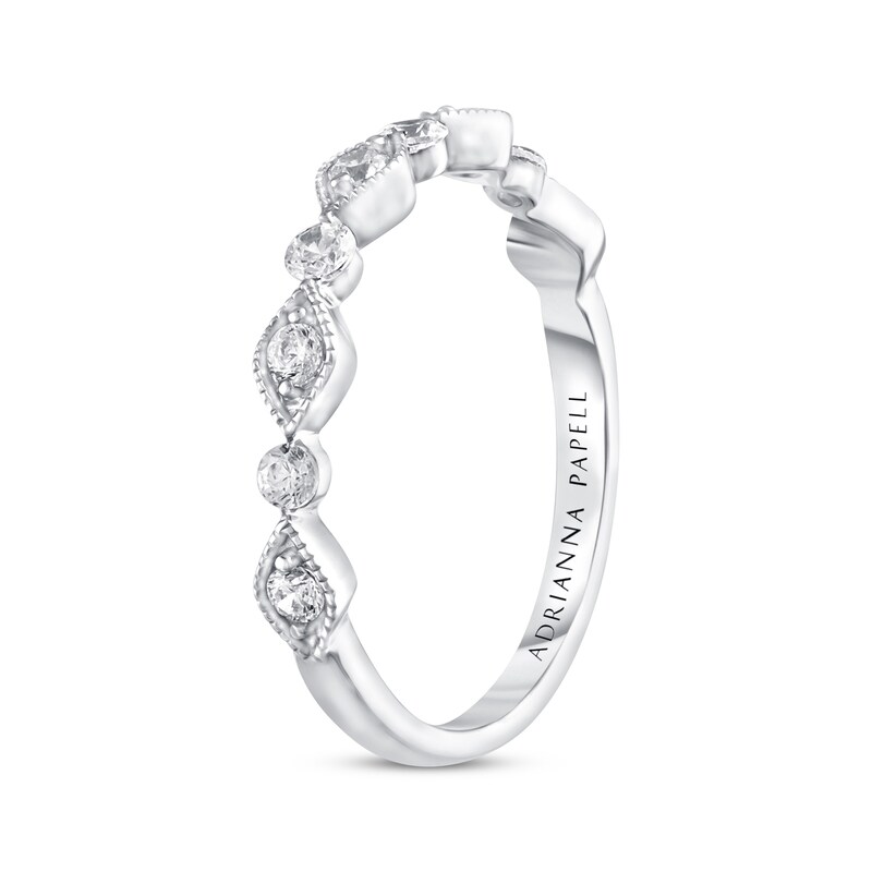 Main Image 2 of Previously Owned Adrianna Papell Diamond Anniversary Band 1/3 ct tw Round-cut 14K White Gold