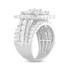 Previously Owned Multi-Diamond Engagement Ring 4 ct tw Round & Baguette-cut 10K White Gold