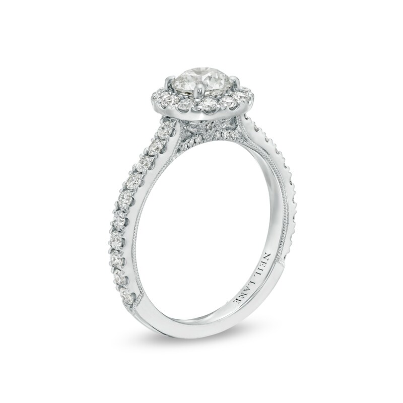 Main Image 4 of Previously Owned Neil Lane Premiere Round Diamond Engagement Ring 1-3/8 ct tw 14K White Gold Size 5.5