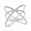 Previously Owned Diamond Crisscross Ring 3/4 ct tw Round-cut 10K White Gold