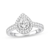Thumbnail Image 1 of Previously Owned Diamond Engagement Ring 1/2 ct tw Pear & Round-cut 14K White Gold