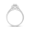 Thumbnail Image 2 of Previously Owned Diamond Engagement Ring 1/2 ct tw Princess & Round-cut 14K White Gold
