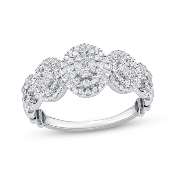 Previously Owned Diamond Fashion Ring 1 ct tw Round-cut 10K White Gold