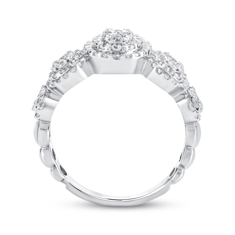 Main Image 2 of Previously Owned Diamond Fashion Ring 1 ct tw Round-cut 10K White Gold