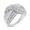 Thumbnail Image 1 of Previously Owned Diamond Fashion Ring 1 ct tw Round/Baguette 10K White Gold