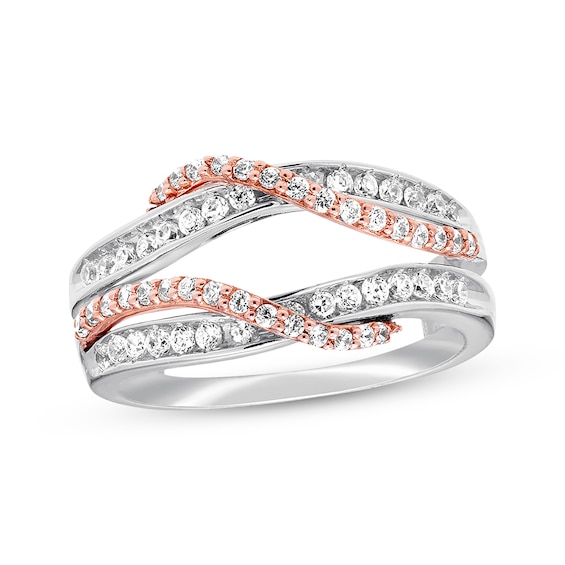 Previously Owned Diamond Enhancer Ring 1/2 ct tw Round-cut 14K Two-Tone Gold