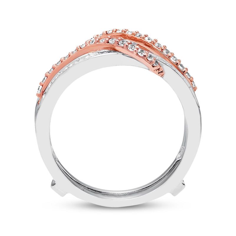 Main Image 2 of Previously Owned Diamond Enhancer Ring 1/2 ct tw Round-cut 14K Two-Tone Gold