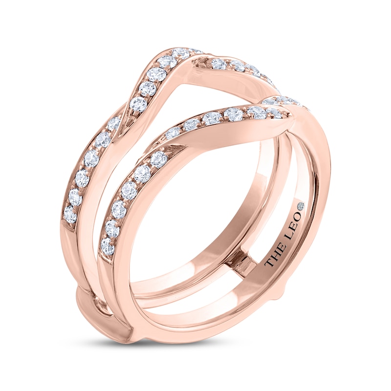 Previously Owned THE LEO Diamond Enhancer Band 1/2 ct tw Round-cut 14K Rose Gold