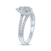 Thumbnail Image 1 of Previously Owned Diamond Engagement Ring 5/8 ct tw Pear & Round 14K White Gold