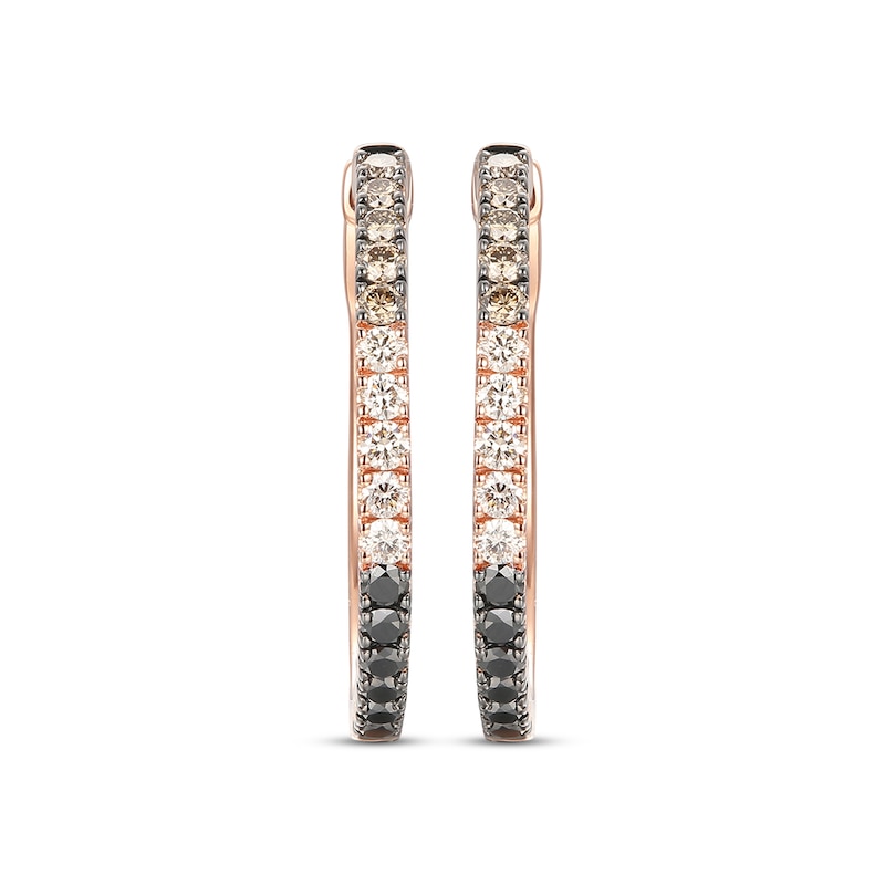 Main Image 2 of Previously Owned Le Vian Chocolate Diamond Hoop Earrings 1 ct tw 14K Strawberry Gold