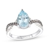 Thumbnail Image 1 of Previously Owned Le Vian Aquamarine Ring 1/3 ct tw Diamonds 14K Vanilla Gold