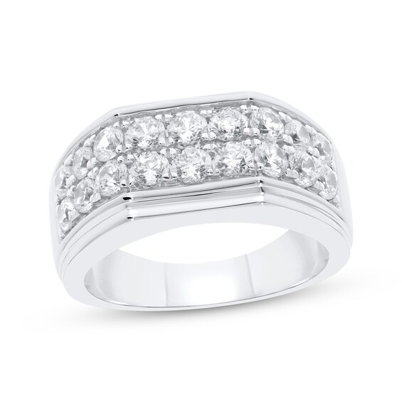 Previously Owned Men's Diamond Wedding Band 2 ct tw Round-cut 10K White Gold