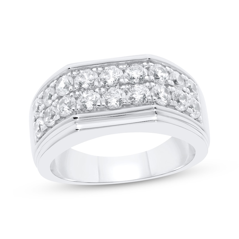 Main Image 1 of Previously Owned Men's Diamond Wedding Band 2 ct tw Round-cut 10K White Gold