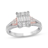 Thumbnail Image 1 of Previously Owned Diamond Engagement Ring 3/4 ct tw Baguette, Princess & Round-cut 14K Two-Tone Gold