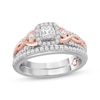 Thumbnail Image 1 of Previously Owned Diamond Bridal Set 5/8 ct tw Princess & Round 10K Two-Tone Gold