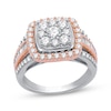 Previously Owned Diamond Engagement Ring 1-1/2 ct tw Round & Baguette-cut 10K Two-Tone Gold