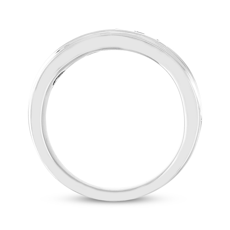 Main Image 2 of Previously Owned Men's THE LEO Diamond Wedding Band 1/2 ct tw Round-cut 14K Gold