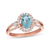 Thumbnail Image 0 of Previously Owned Le Vian Aquamarine Ring 3/8 ct tw Diamonds 14K Strawberry Gold