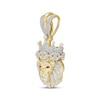Thumbnail Image 2 of Previously Owned Men's Diamond and Lab-Created Ruby Lion Head Pendant 3/4 ct tw 10K Yellow Gold