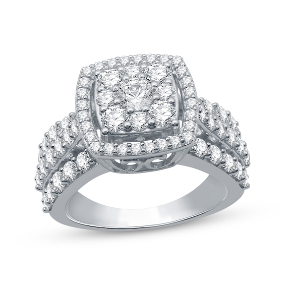 Previously Owned Diamond Engagement Ring 2 ct tw Round-Cut 10K White Gold