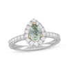 Thumbnail Image 2 of Neil Lane Pear-Shaped Green Quartz Engagement Ring 5/8 ct tw Diamond 14K White Gold