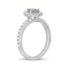 Thumbnail Image 3 of Neil Lane Pear-Shaped Green Quartz Engagement Ring 5/8 ct tw Diamond 14K White Gold