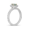 Thumbnail Image 1 of Neil Lane Pear-Shaped Green Quartz Engagement Ring 5/8 ct tw Diamond 14K White Gold