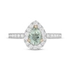 Thumbnail Image 4 of Neil Lane Pear-Shaped Green Quartz Engagement Ring 5/8 ct tw Diamond 14K White Gold
