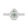 Thumbnail Image 2 of Neil Lane Pear-Shaped Green Quartz Engagement Ring 5/8 ct tw Diamond 14K White Gold