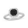 Thumbnail Image 1 of Neil Lane Cushion-Cut Black Diamond & White Diamond Engagement Ring 2 ct tw 14K White Gold