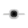 Thumbnail Image 3 of Neil Lane Cushion-Cut Black Diamond & White Diamond Engagement Ring 2 ct tw 14K White Gold