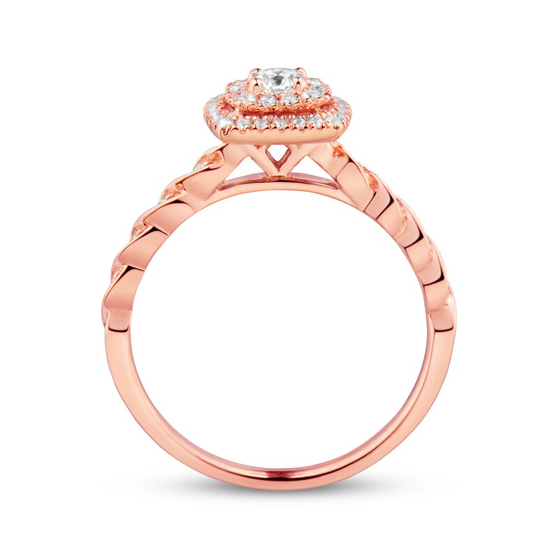 Previously Owned Diamond Engagement Ring 1/3 ct tw Round-cut 10K Rose Gold