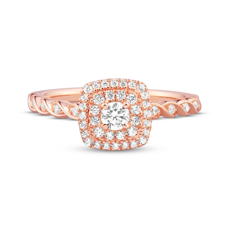 Previously Owned Diamond Engagement Ring 1/3 ct tw Round-cut 10K Rose Gold