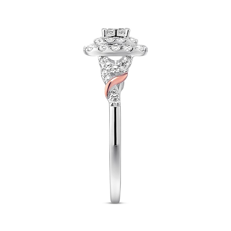 Main Image 2 of Previously Owned Diamond Engagement Ring 1/2 ct tw Princess & Round-cut 10K Two-Tone Gold