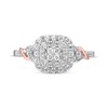 Thumbnail Image 4 of Previously Owned Diamond Engagement Ring 1/2 ct tw Princess & Round-cut 10K Two-Tone Gold