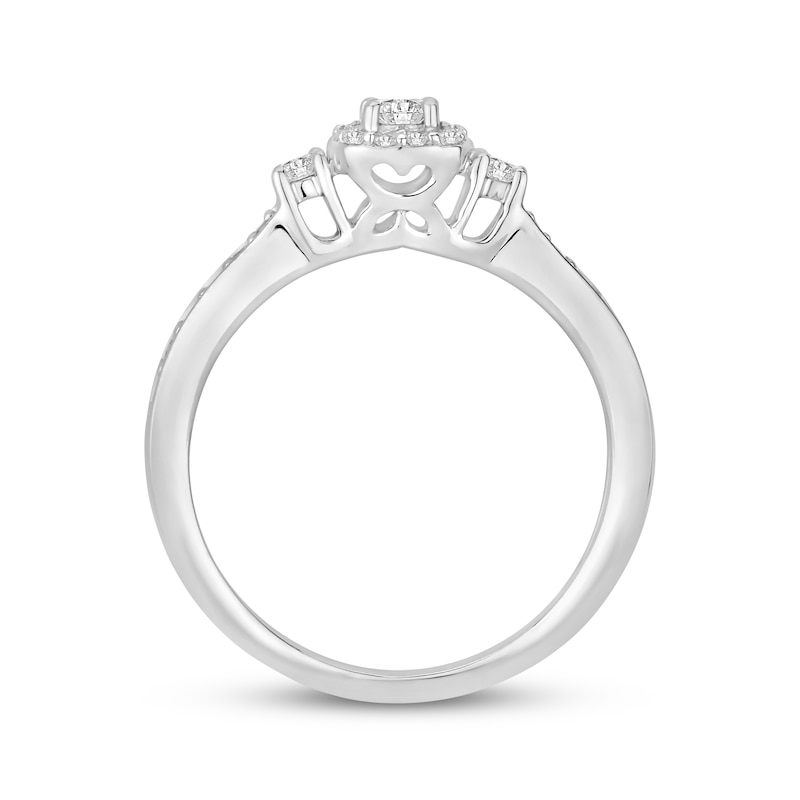 Main Image 3 of Previously Owned Diamond Engagement Ring 1/2 ct tw Round-cut 10K White Gold