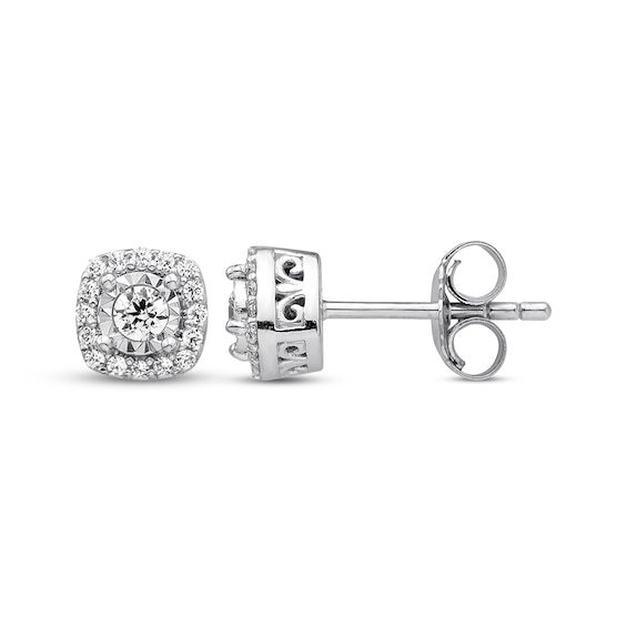 Previously Owned Diamond Earrings 1/4 ct tw Round-cut 10K White Gold