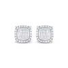 Previously Owned Diamond Earrings 1/5 ct tw Princess & Round 10K White Gold