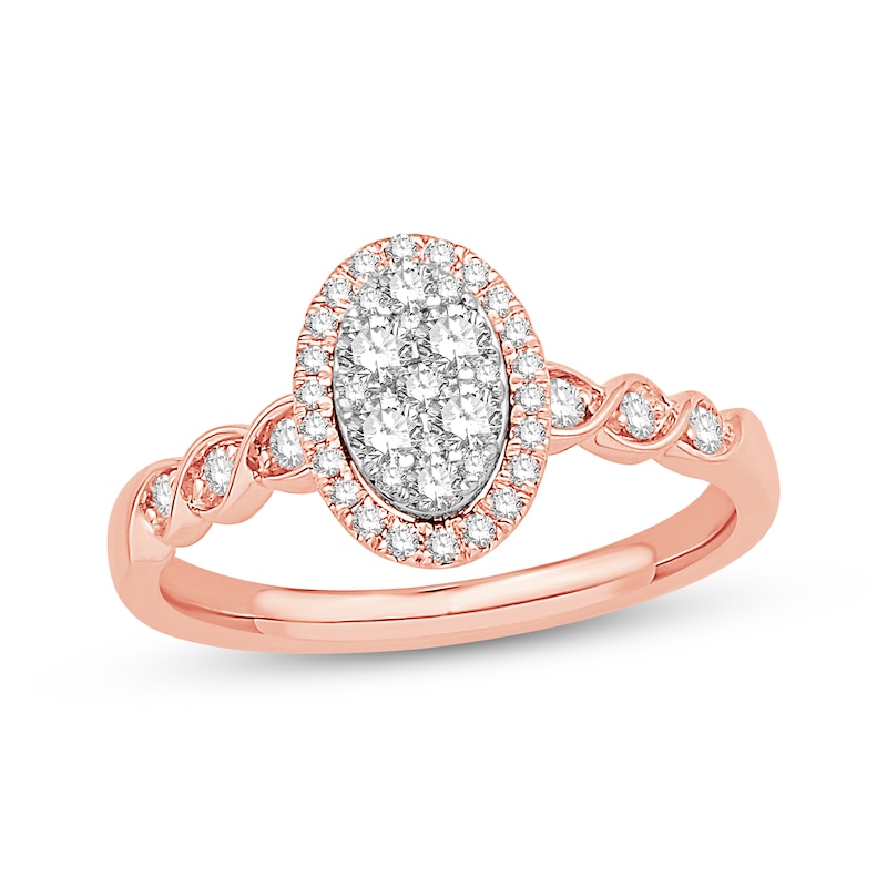 Main Image 1 of Previously Owned Diamond Fashion Ring 1/2 Carat tw 10K Two-Tone Gold