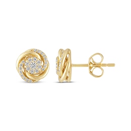 Previously Owned Diamond Earrings 1/4 ct tw Round-cut 10K Yellow Gold