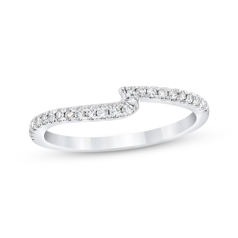 Main Image 1 of Previously Owned Diamond Wedding Band 1/6 ct tw Round-cut 14K White Gold
