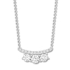 Thumbnail Image 1 of Previously Owned Three-Stone Diamond Necklace 1 ct tw Round-cut 14K White Gold 18"