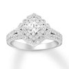 Thumbnail Image 1 of Previously Owned Diamond Engagement Ring 1 ct tw Princess/Round 14K White Gold