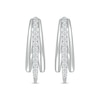 Thumbnail Image 2 of Previously Owned Diamond Three-Row Hoop Earrings 5/8 ct tw Round-cut 10K White Gold