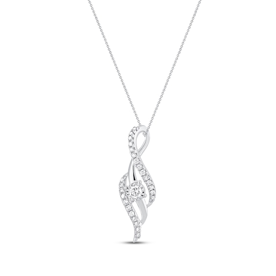 Previously Owned Diamond Necklace 1/4 ct tw Sterling Silver 18"