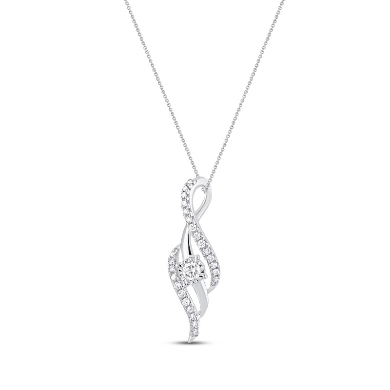 Previously Owned Diamond Necklace 1/4 ct tw Sterling Silver 18"