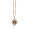 Thumbnail Image 0 of Previously Owned Le Vian Chocolate & Nude Diamond Necklace 1/2 ct tw 14K Strawberry Gold