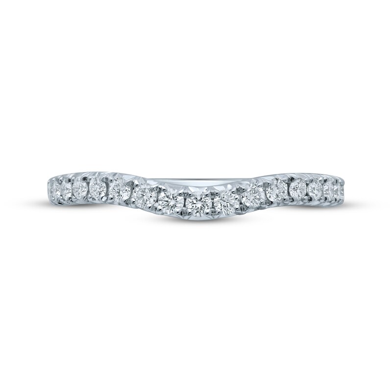 Main Image 4 of Previously Owned Monique Lhuillier Bliss Diamond Contour Anniversary Band 1/3 ct tw Round-cut 18K White Gold