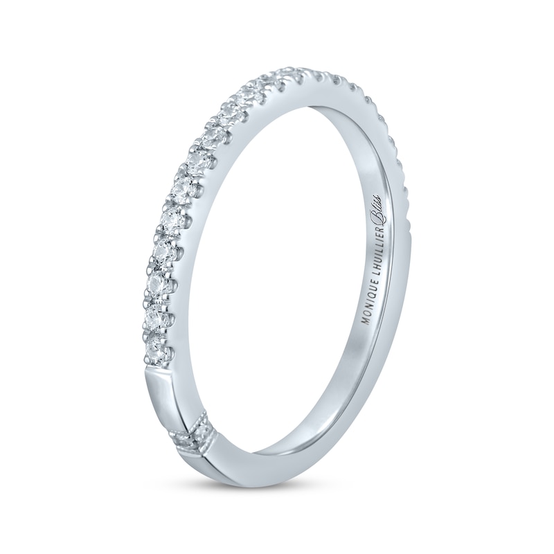 Previously Owned Monique Lhuillier Bliss Diamond Wedding Band 1/4 ct tw Round-cut 18K White Gold