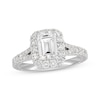 Thumbnail Image 1 of Previously Owned Neil Lane Diamond Engagement Ring 1-3/4 ct tw Emerald & Round-cut 14K White Gold